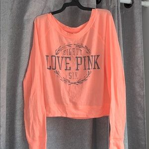 2/$30 PINK Victoria Secret Lace Back Long Sleeve